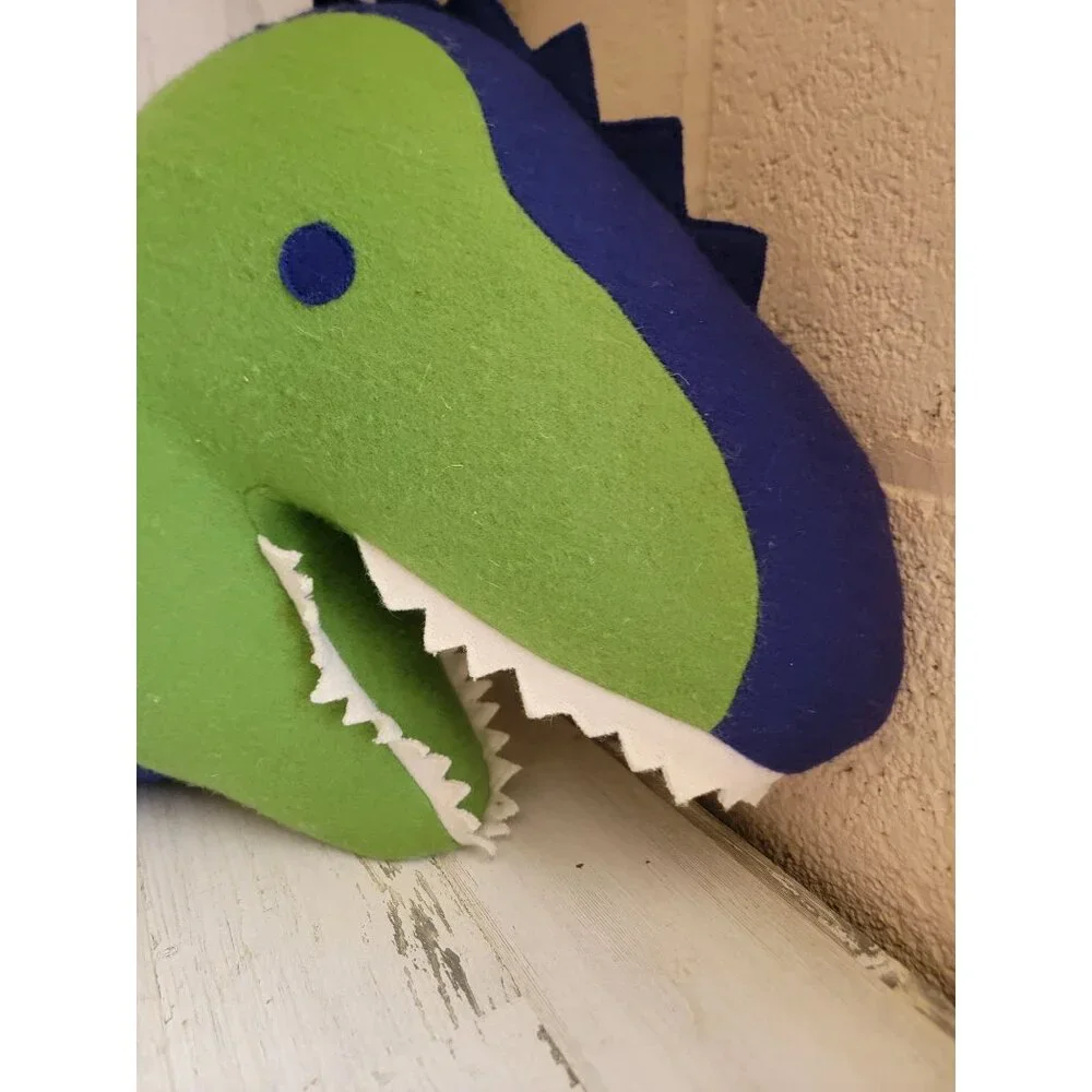 target Plush hanging Dino‎ head wall decor youth room green blue